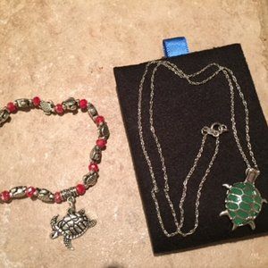 Turtle Necklace & Braclet